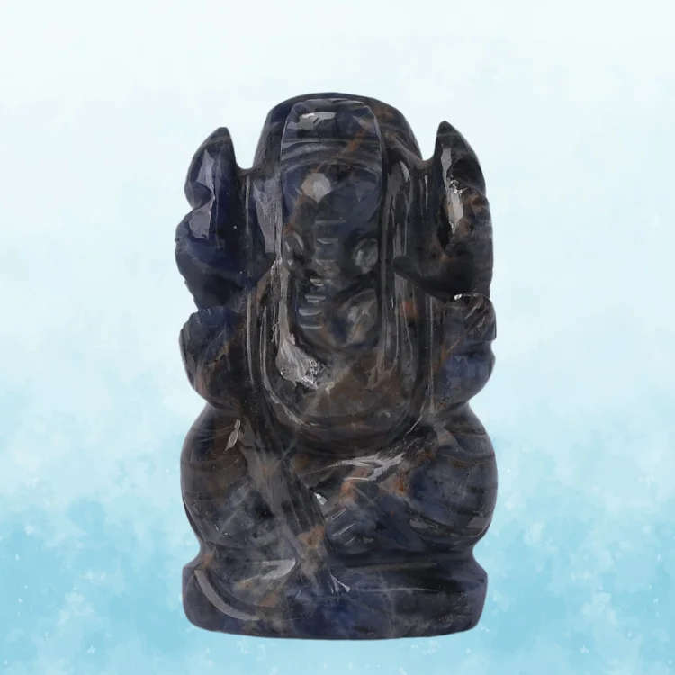 Labradorite Ganesha Idol